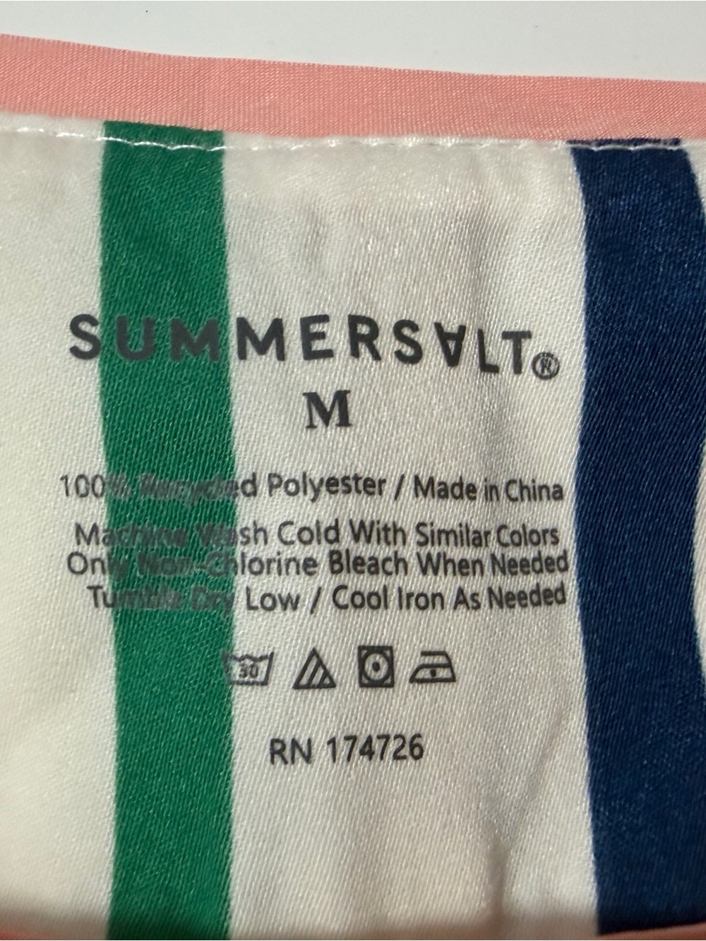 Summersalt The Home Edit Cloud 9 Silky PJ Set Rainbow Stripe Size M - Picture 6 of 9